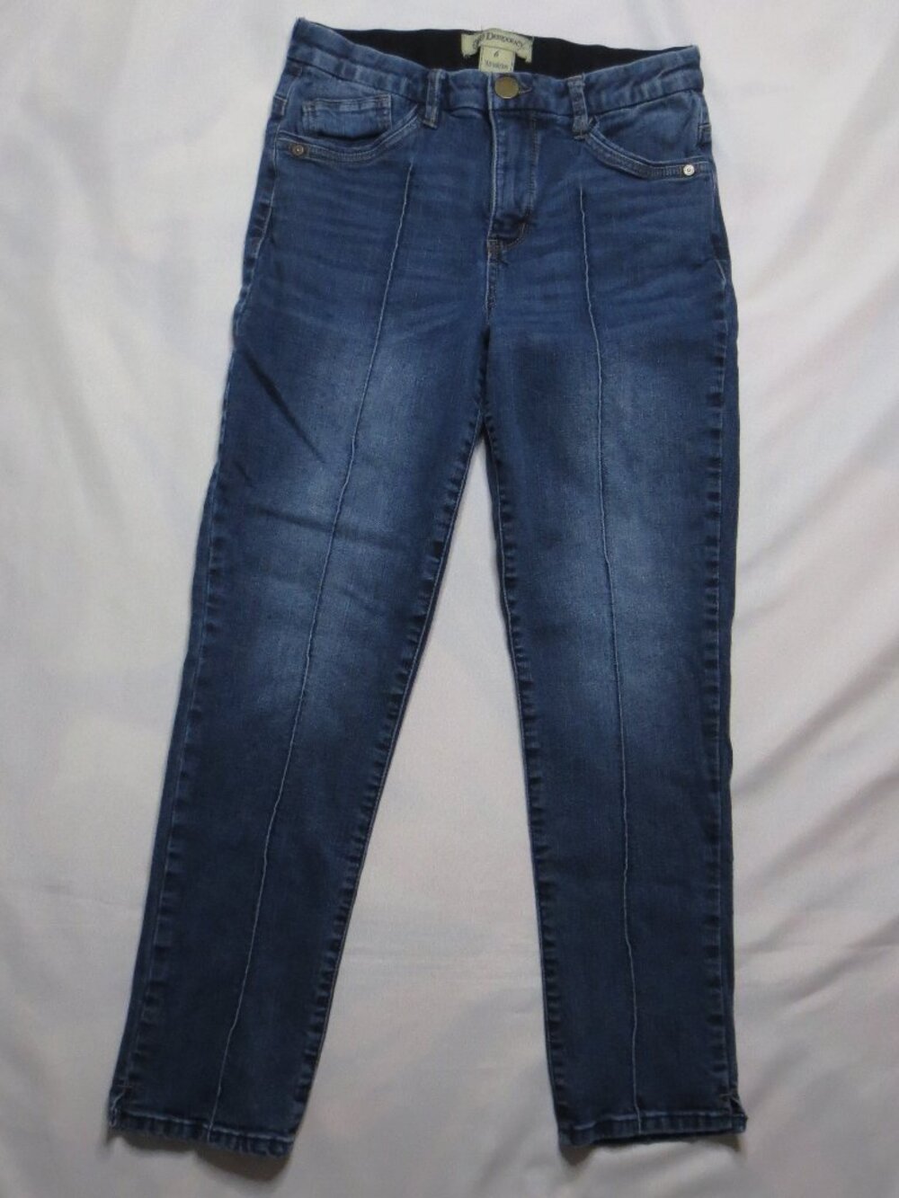 DEMOCRACY womens JEANS blue “AB”SOLUTION denim ANKLE stretch SKINNY SIZE 6